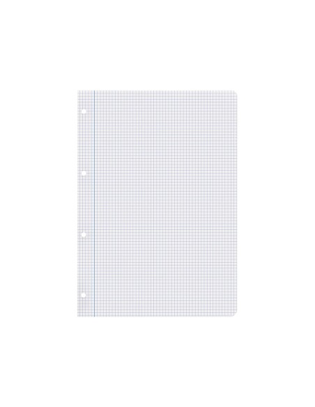 Recambio liderpapel a4 100 hojas 100g/m2 cuadro 4mm con margen 4 taladros