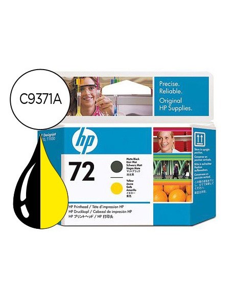 Ink-jet hp 72 cabezal negro mate y amarillo...