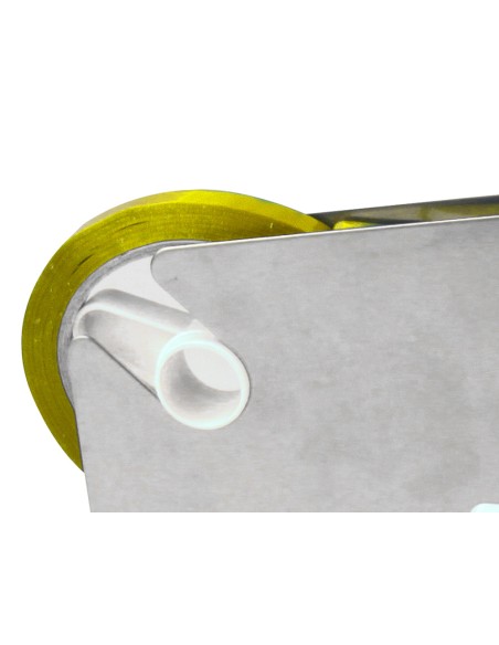 Cinta adhesiva q-connect 66m x 9mm amarilla para cerrar bolsas