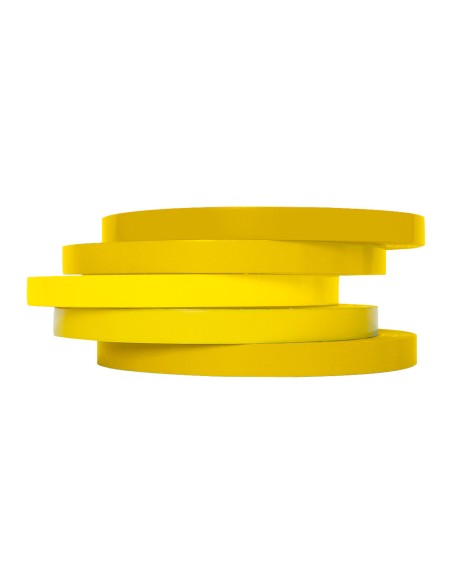 Cinta adhesiva q-connect 66m x 9mm amarilla para cerrar bolsas