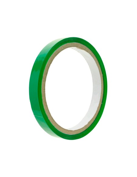 Cinta adhesiva q-connect 66m x 9mm verde para cerrar bolsas
