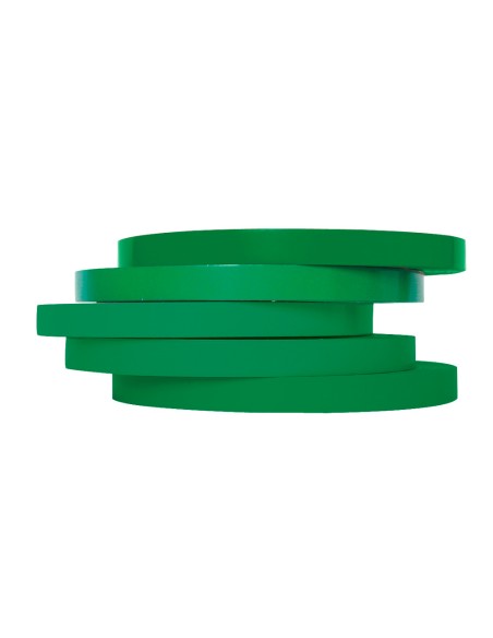 Cinta adhesiva q-connect 66m x 9mm verde para cerrar bolsas