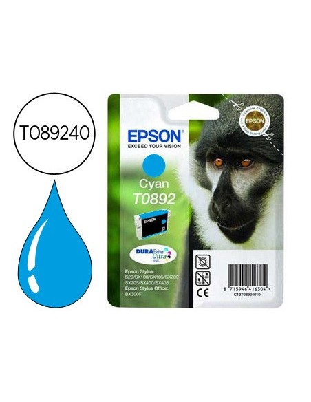 Ink-jet epson t0892 cian stylus s20 / sx-100 /...