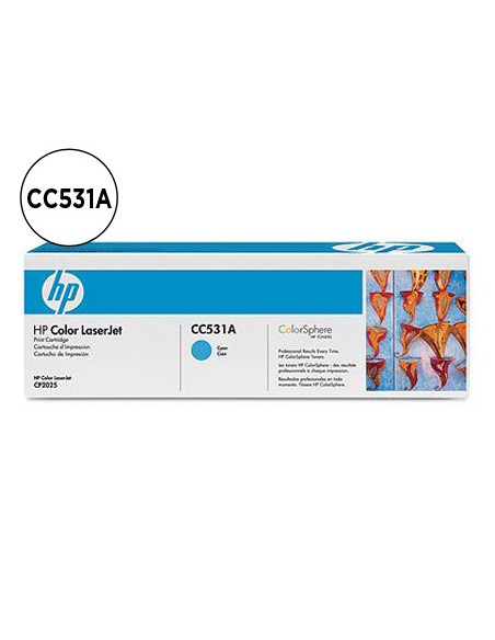 Toner hp laserjet color cp2025/cm2320 cian 2.800 pag