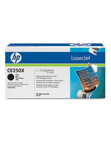 Toner hp laserjet color cp3525 negro 10.500 pag