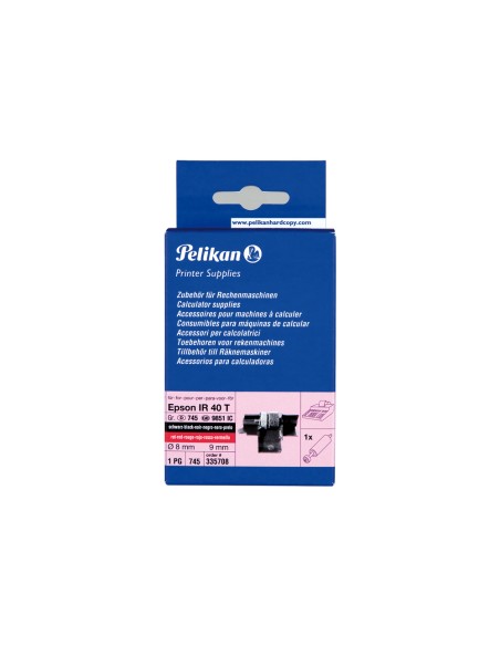 Rodillo entintado pelikan ir40t negro/rojo 1 unidad