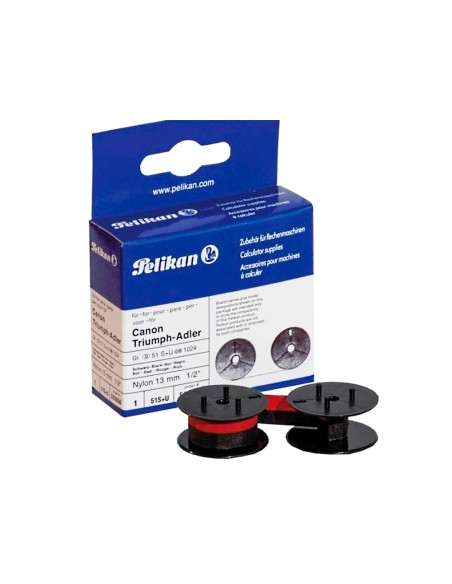 Cinta para maquina pelikan grupo 51 nylon negro/rojo