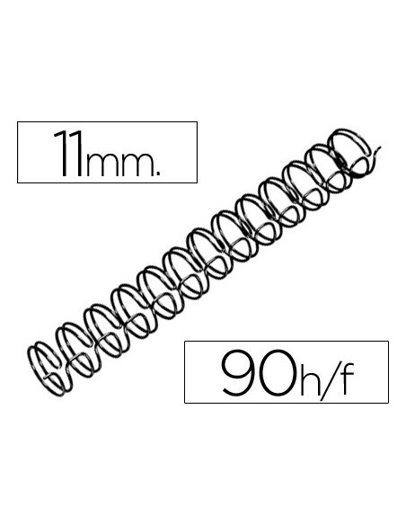 Espiral wire 3:1 11 mm n.7 negro capacidad 90...