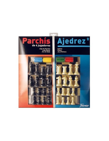Parchis con ajedrez tablero grande 4 jugadores...