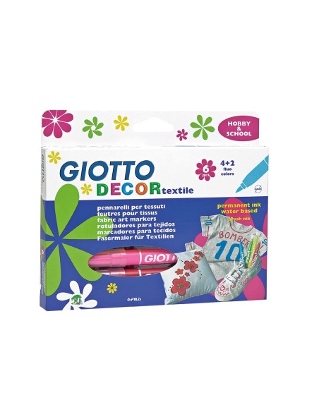 Rotulador giotto decor textile para camisetas 6...