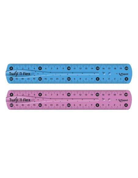 Regla maped plastico flexible 20 cm colores...