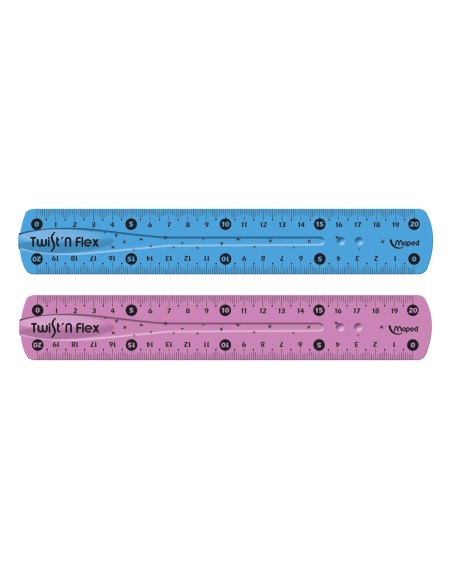 Regla maped plastico flexible 20 cm colores surtidos