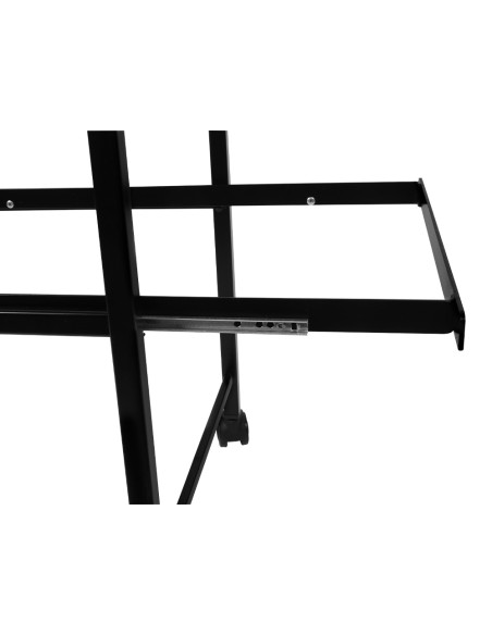 Carrito q-connect para carpeta s colgantes negro con ruedas ybandeja inferior extraible para carpetas tamaño folio