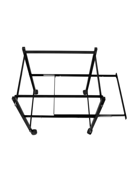 Carrito q-connect para carpeta s colgantes negro con ruedas ybandeja inferior extraible para carpetas tamaño folio