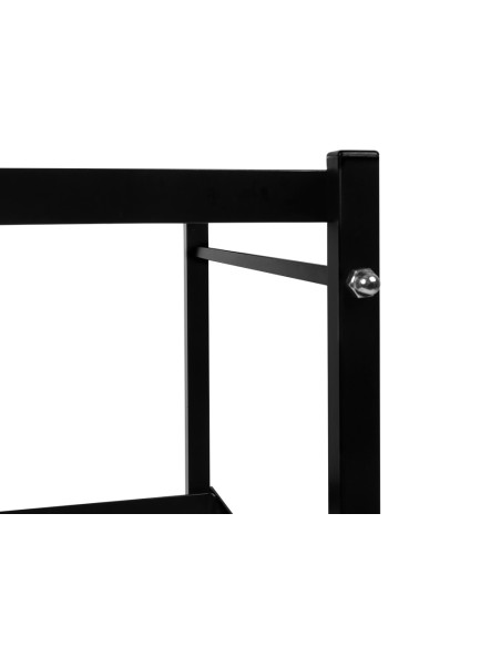 Carrito q-connect para carpeta s colgantes negro con ruedas ybandeja inferior extraible para carpetas tamaño folio