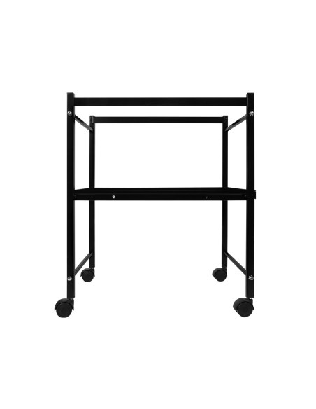 Carrito q-connect para carpeta s colgantes negro con ruedas ybandeja inferior extraible para carpetas tamaño folio