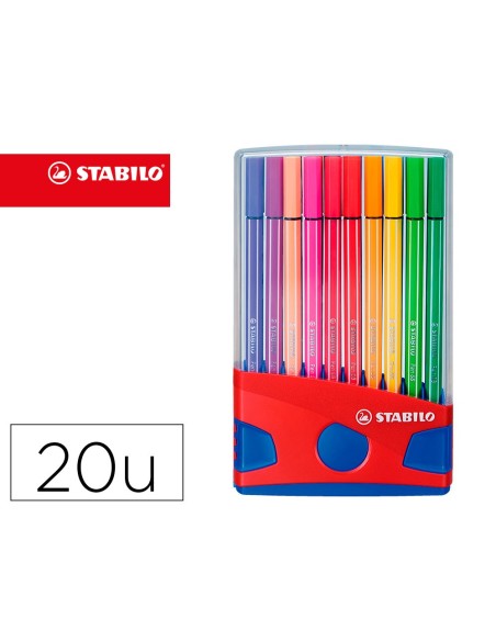 Rotulador stabilo punta de fibra pen 68 color...