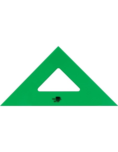 Escuadra liderpapel 25 cm acrilico verde