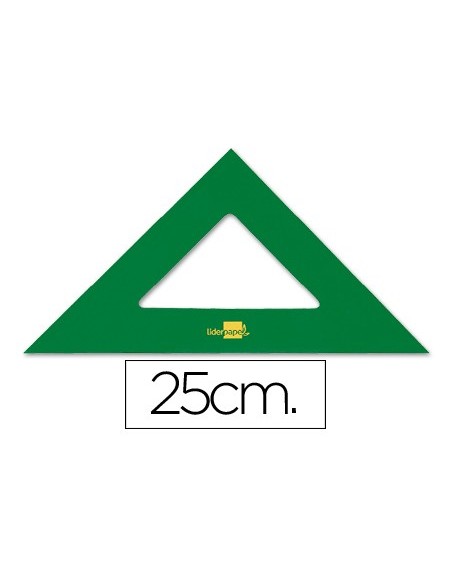 Escuadra liderpapel 25 cm acrilico verde