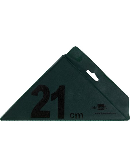 Escuadra liderpapel 21 cm acrilico verde