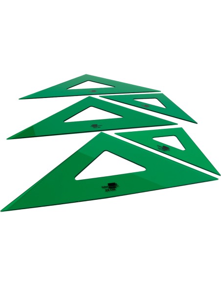 Escuadra liderpapel 16 cm acrilico verde