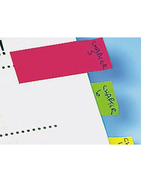 Banderitas separadoras q-connect dispensador 4 colores 35 hojas por color