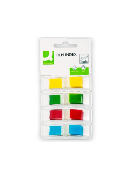 Banderitas separadoras q-connect dispensador 4 colores 35 hojas por color