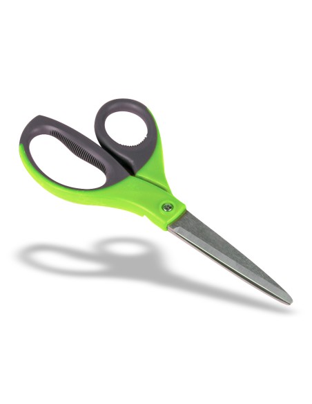 Tijera q-connect mango caucho 8\" 21 cm blister