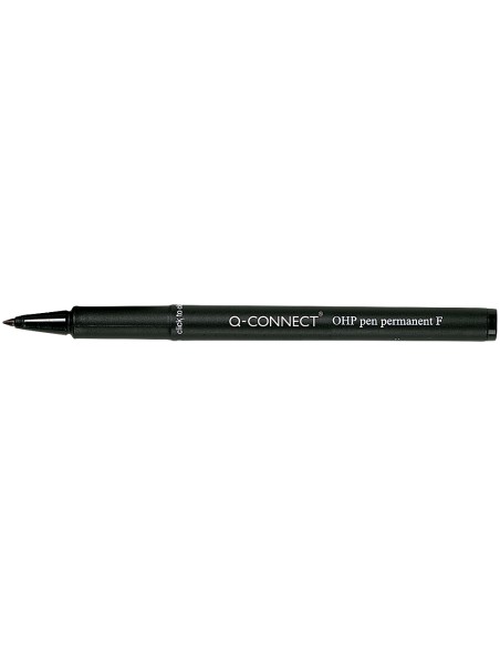 Rotulador q-connect retroproyeccion punta fibra super fina redonda 0.5 mm permanente negro