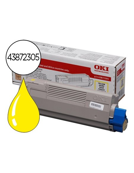 Toner oki c5650/5750 amarillo 2000 pag type c11