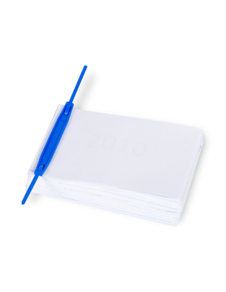 Encuadernador fastener q-connect plastico e-clips color azul caja de 100 unidades