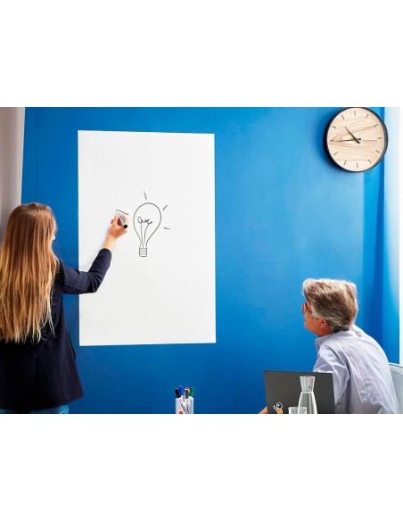 Pizarra blanca velleda adhesiva rollo 100x67,5 cm