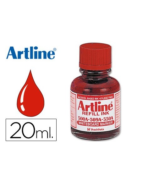 Tinta artline rojo para rotulador pizarra...
