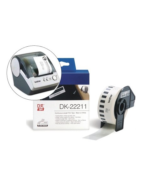 Etiqueta brother dk22211 cinta plastica...