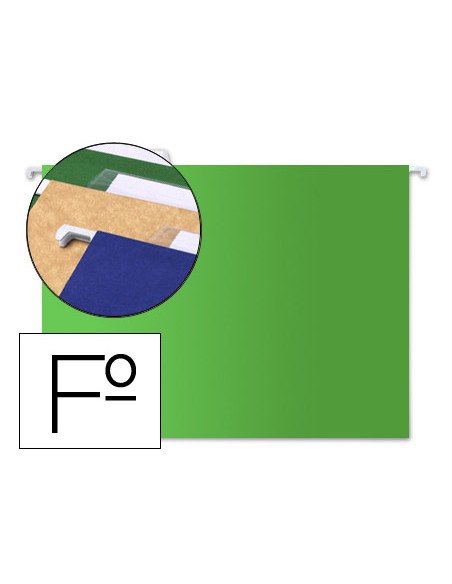 Carpeta colgante liderpapel folio verde