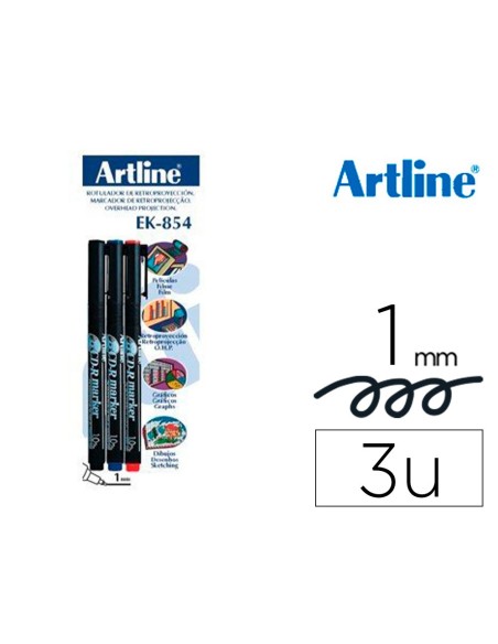 Rotulador artline retroproyeccion punta fibra...