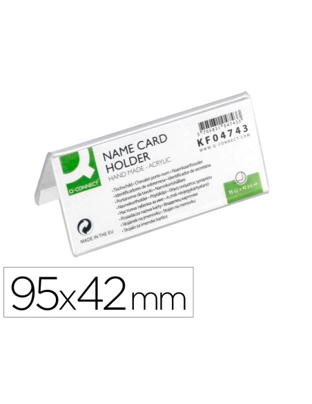 Identificador sobremesa q-connect metacrilato 95x42 mm ref.5730