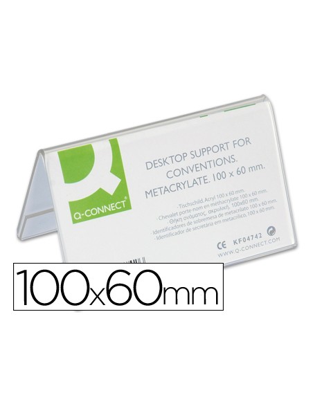 Identificador sobremesa q-connect metacrilato 100x60 mm ref.5729