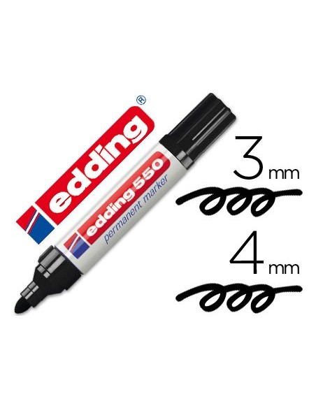 Rotulador edding punta fibra permanente 550...
