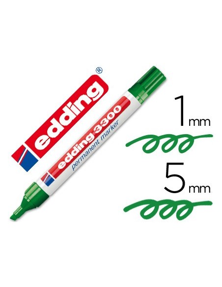 Rotulador edding marcador 3300 n.4 verde punta...