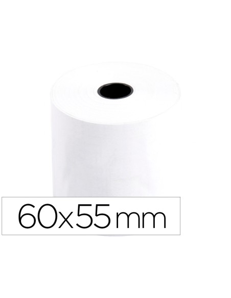 Rollo sumadora q-connect termico 60 mm ancho x 55 mm diametro sin bisfenol a