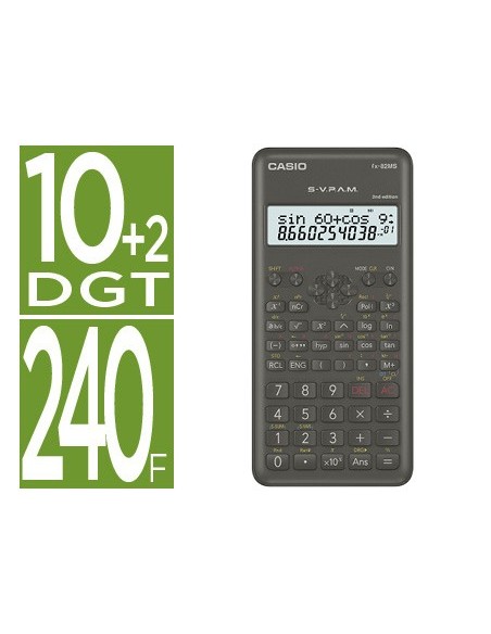 Calculadora casio fx-82msii cientifica 240...