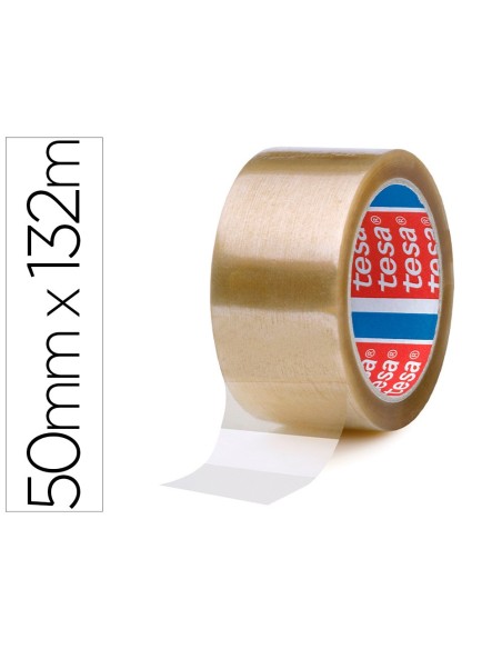 Cinta adhesiva tesa pp transparente 132 mt x 50...
