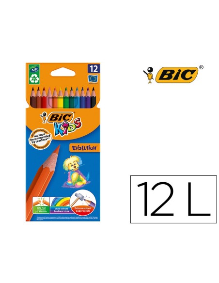 Lapices de colores bic kid evolution estuche de...