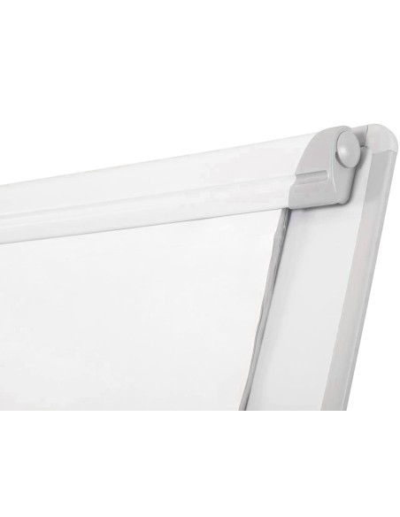 Pizarra blanca q-connect con tripode 70x100 cm para convenciones superficie laminada escritura directa
