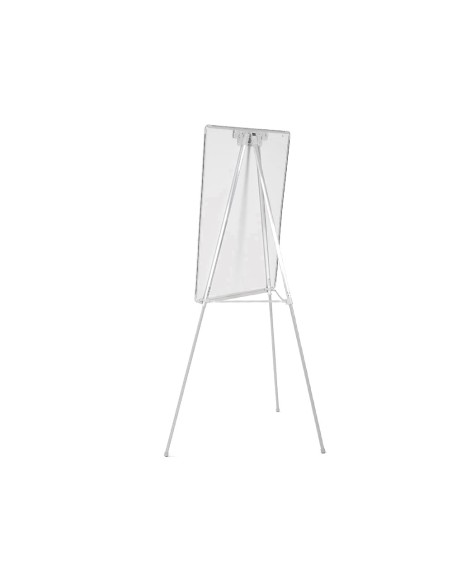 Pizarra blanca q-connect con tripode 70x100 cm para convenciones superficie laminada escritura directa