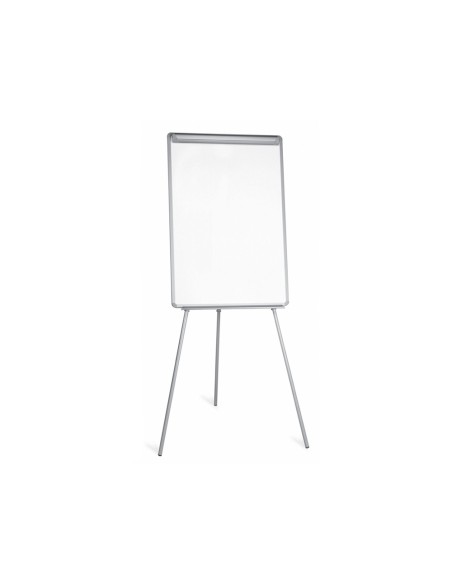 Pizarra blanca q-connect con tripode 70x100 cm para convenciones superficie laminada escritura directa