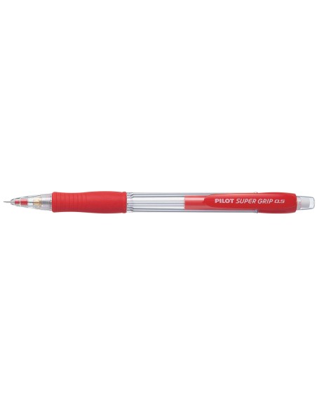 Portaminas pilot super grip rojo 0,5 mm sujecion de caucho
