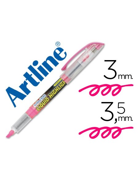 Rotulador artline fluorescente ek-640 rosa...