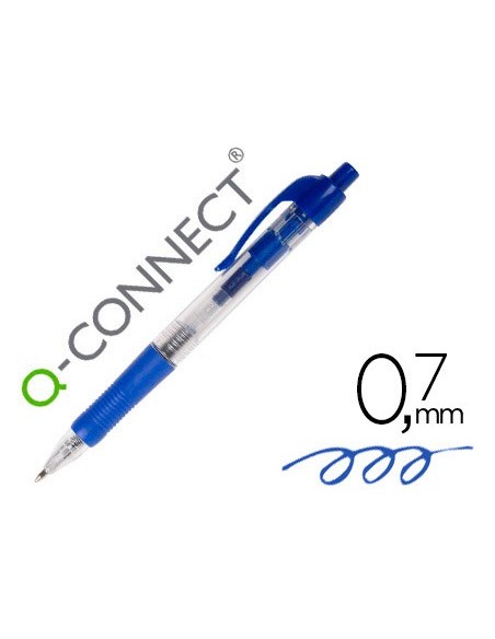 Boligrafo q-connect retractil con sujecion de...
